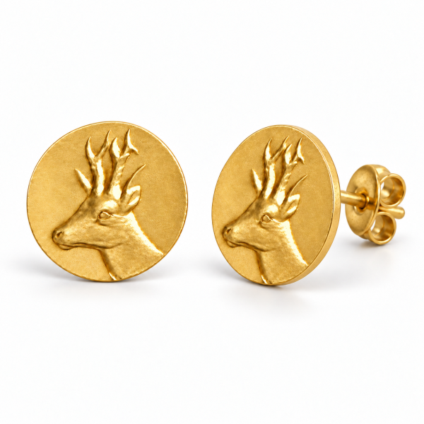 Produktbild-Ohrstecker-Rehbock-Gold